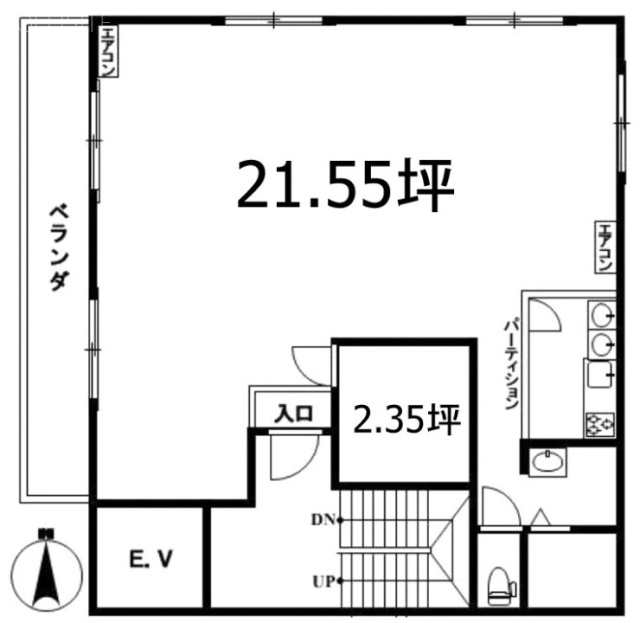 新富町朝森ビル201 間取り図