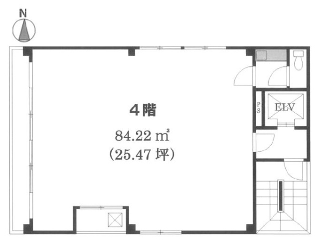 ランザン5ビル4F 間取り図