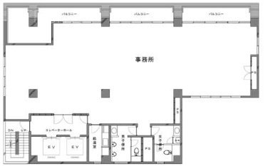 築地242ビル6F 間取り図