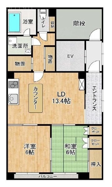 プルミエⅠ2F 間取り図