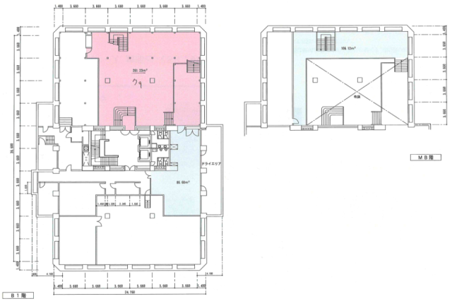 四番町THビルB1F 間取り図