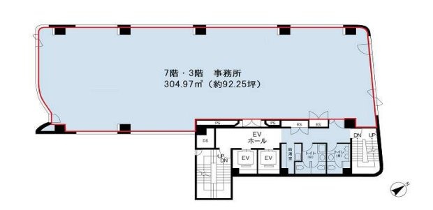 KDX新宿286ビル3F 間取り図