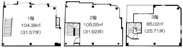 TCPC2ビル1F～3F 間取り図