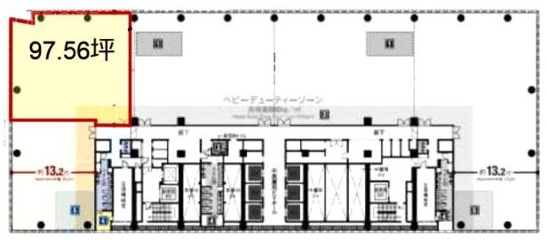 横浜三井ビルディング2301B 間取り図