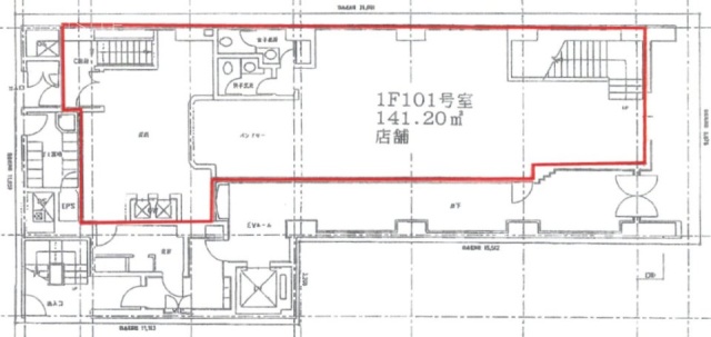 近鉄銀座中央通りビルⅡ1F 間取り図