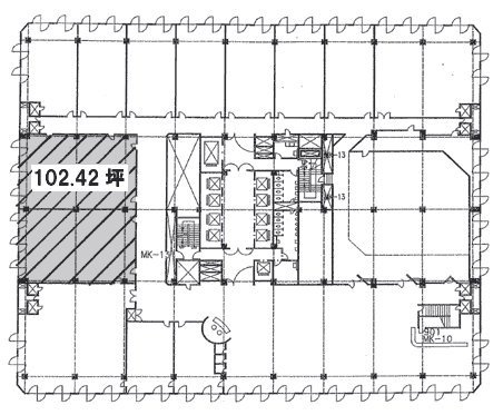 産業貿易センタービル9F 間取り図