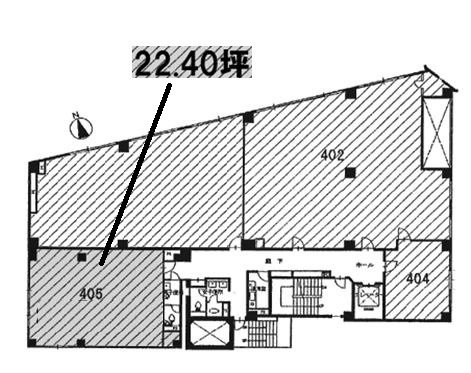 新富ミハマビル405 間取り図