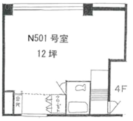赤坂ロイヤルビルN501 間取り図