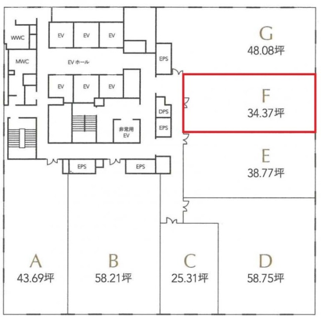 Dタワー西新宿F 間取り図