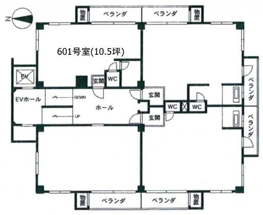 佐藤ビル601 間取り図