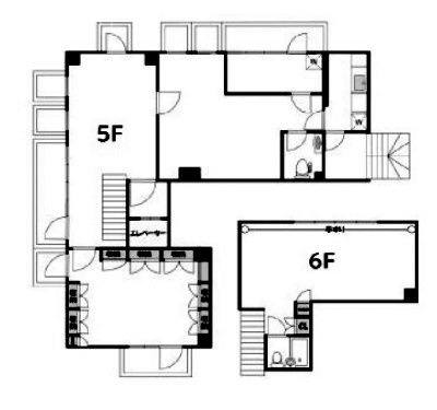 コンチネンタル赤坂Ⅳビル5F～6F 間取り図