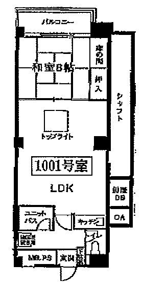 日本橋堀留町ファースト1001 間取り図