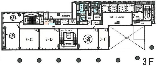 霞が関東急ビルF 間取り図