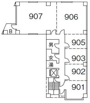 山萬ビル907 間取り図