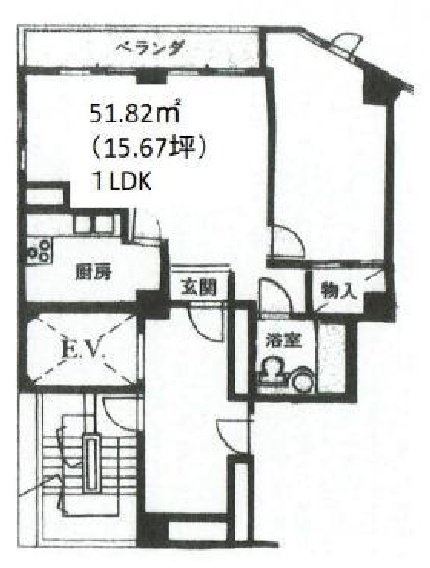 サントロペ南青山501 間取り図