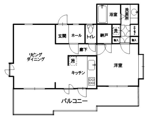 Gフラット北青山3F 間取り図