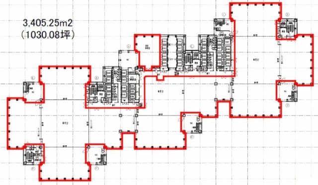 新宿パークタワー22F 間取り図