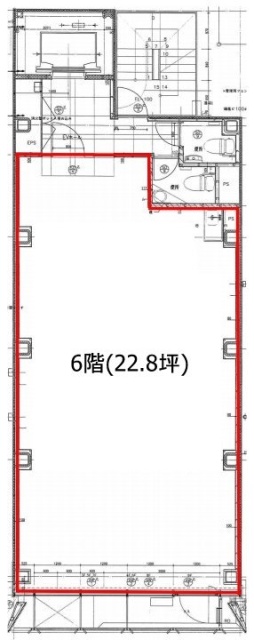 松岡第二銀緑舘6F 間取り図