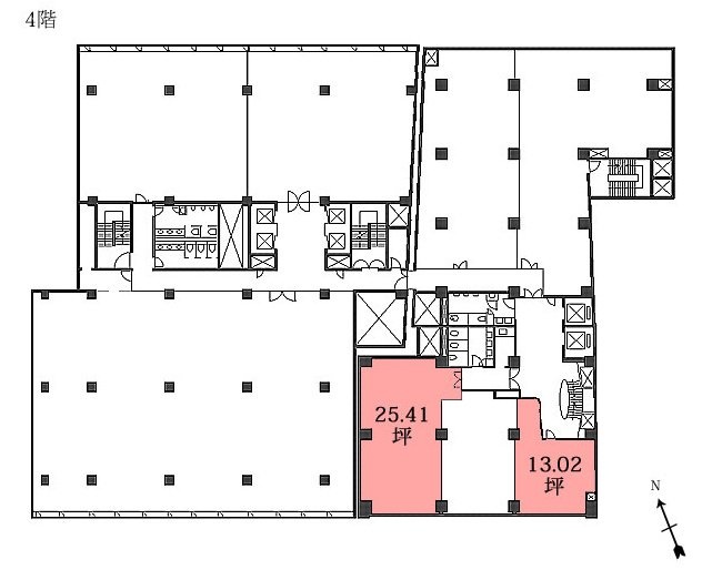 虎ノ門実業会館(本館)4F 間取り図