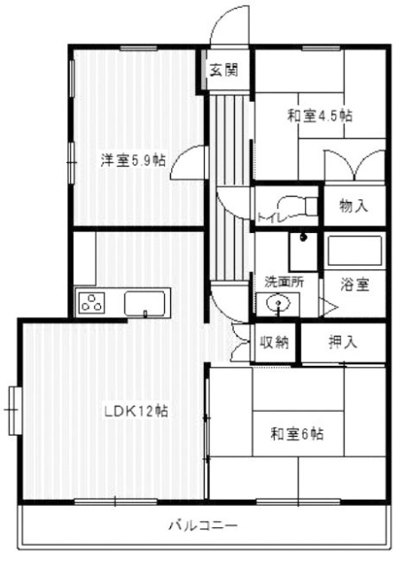 メゾンサニーベール101 間取り図