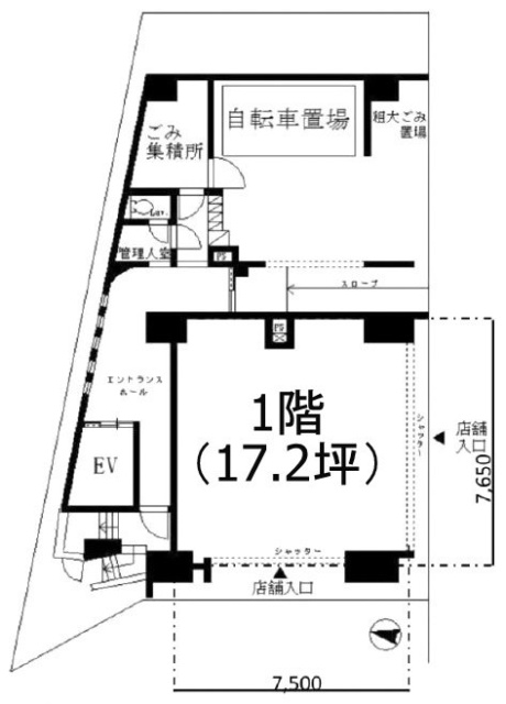 エトワール飯田橋1F 間取り図