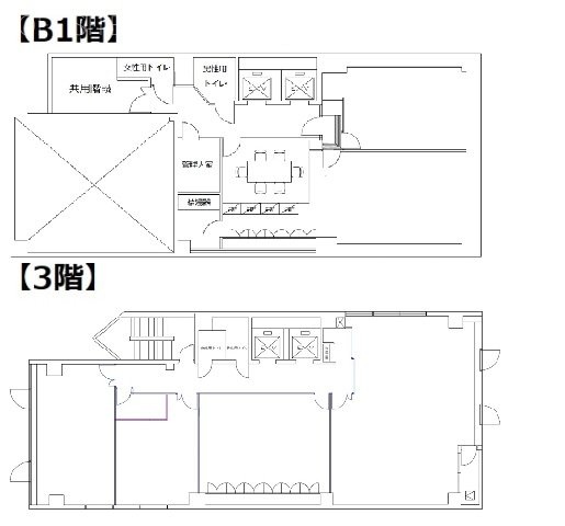 北大手町スクエアB1F+3F 間取り図