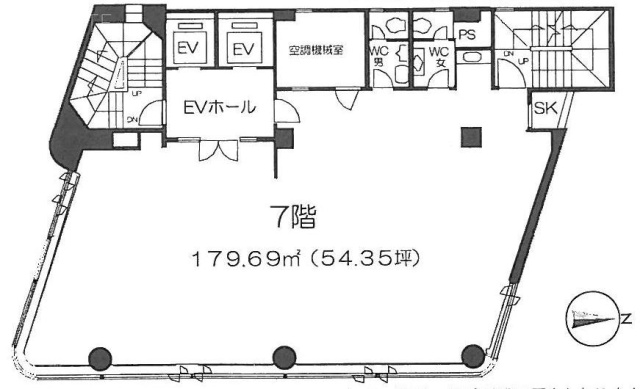 渋谷市野ビル7F 間取り図