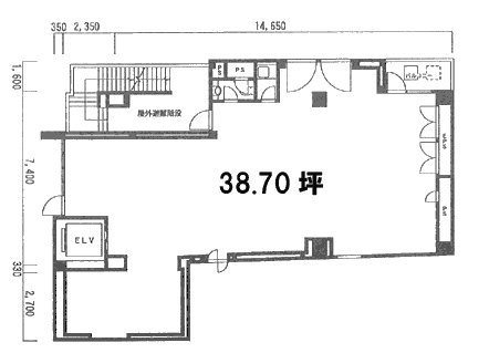 喜久屋ビル5F 間取り図