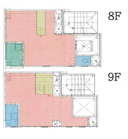 GM九段下ビル8F～9F 間取り図