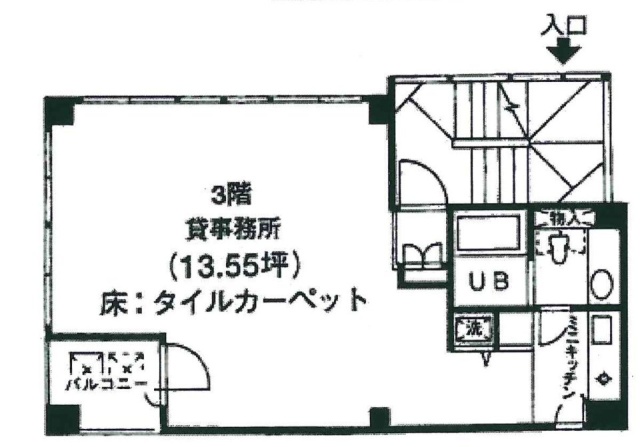 リード赤坂ビル3F 間取り図