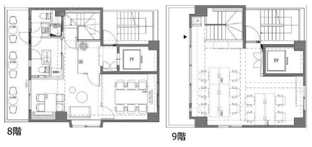 築地フロント8F～9F 間取り図