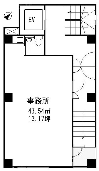 桃山興産ビル2F 間取り図