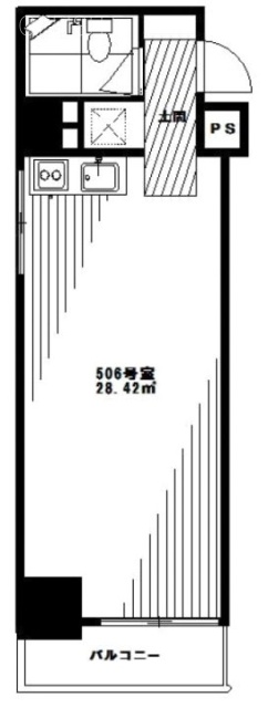 芝ハタビル506 間取り図