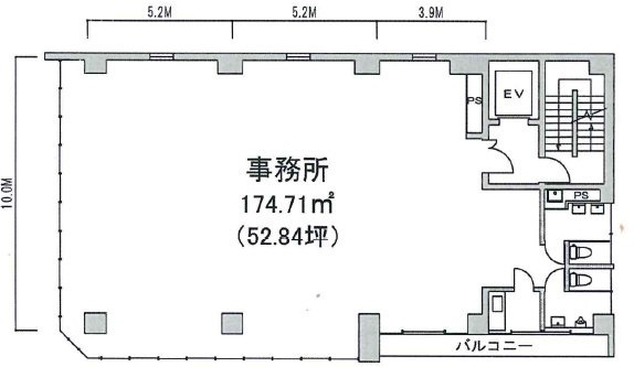 鈴やビル2F 間取り図