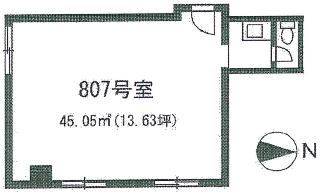 新宿Qフラットビル807 間取り図