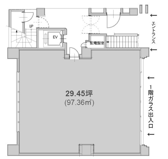 三崎町三上ビル1F 間取り図