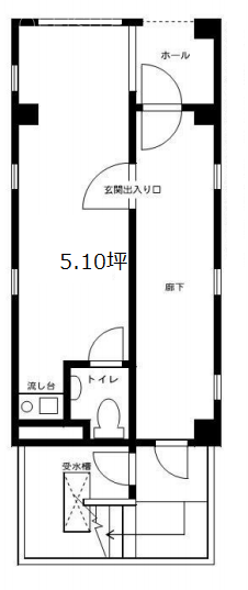 上野ステラビル1F 間取り図