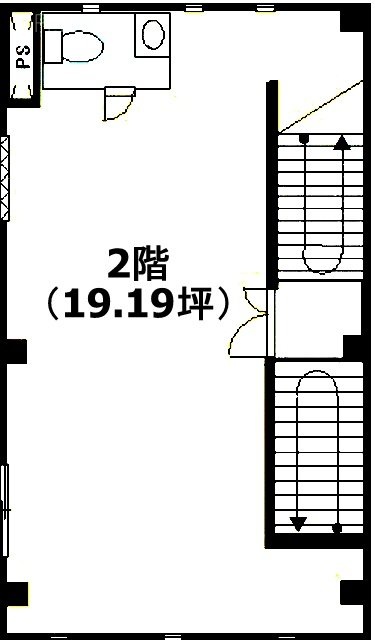 くまざわ西八ビル2F 間取り図