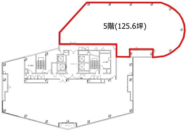 京阪世田谷ビル5F 間取り図