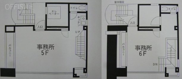 築地横谷ビル5F～6F 間取り図
