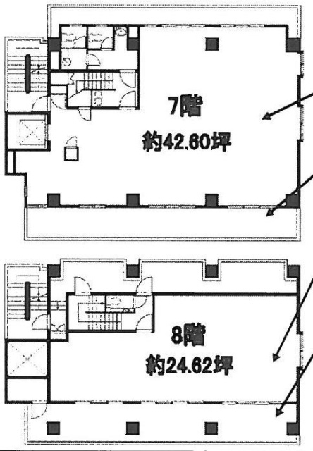 オー・アイ・芝浦7F～8F 間取り図