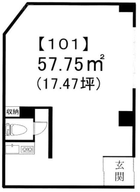 コーポ中山101 間取り図