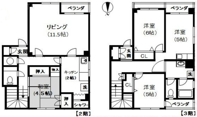 歌代ビル2F~3F 間取り図