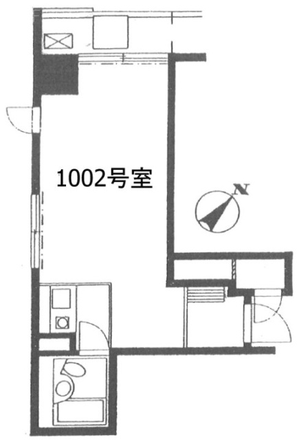 朝日飯田橋マンション1002 間取り図