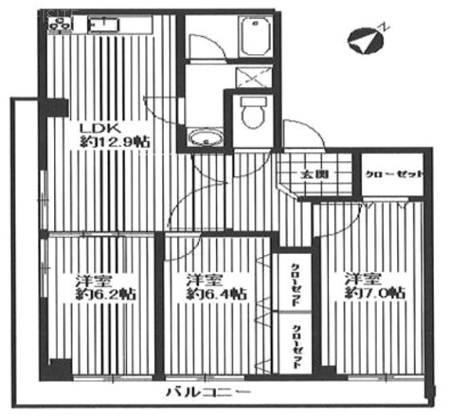 麻布台マンション605 間取り図