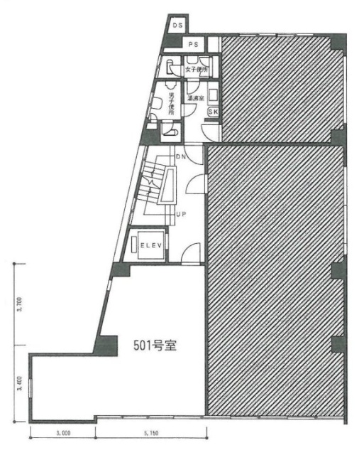 渋谷エメラルドビル501 間取り図