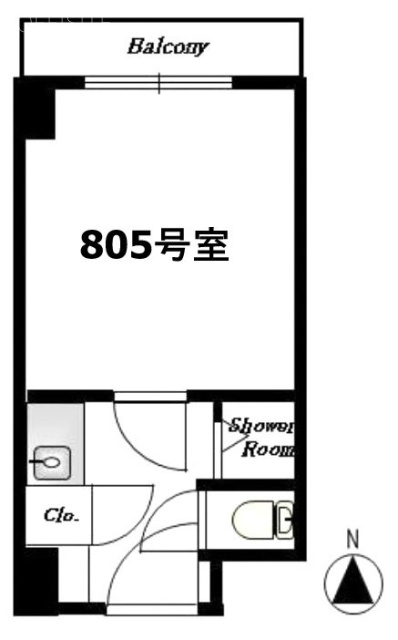 ランジェ青山805 間取り図