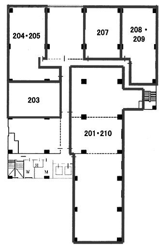 共同上野ビル208・209 間取り図