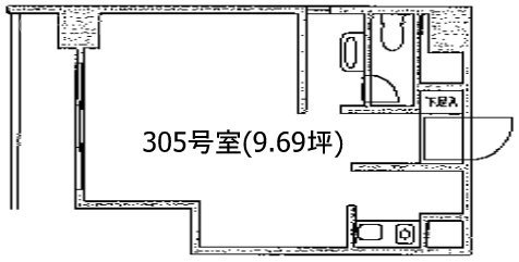 高田馬場ヒルサイドパレス305 間取り図