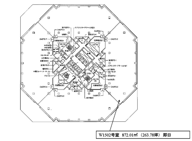 ゲートシティ大崎イーストタワー1502 間取り図